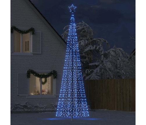 Árbol de Navidad LED con estacas 1534 LEDs azul 500 cm