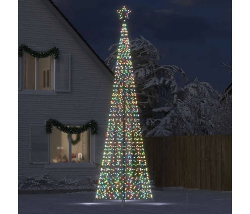 Árbol de Navidad LED con estacas 1534 LEDs colores 500 cm