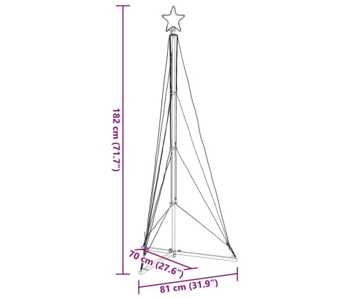 LED para árbol de Navidad 363 LEDs de colores 182 cm