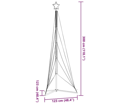 Árbol de Navidad LED 525 LEDs blanco frío 302 cm