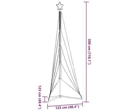 Árbol de Navidad LED 525 LEDs azul 302 cm