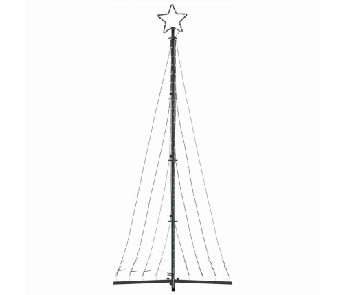 Árbol de Navidad LED 447 LEDs blanco cálido 249 cm