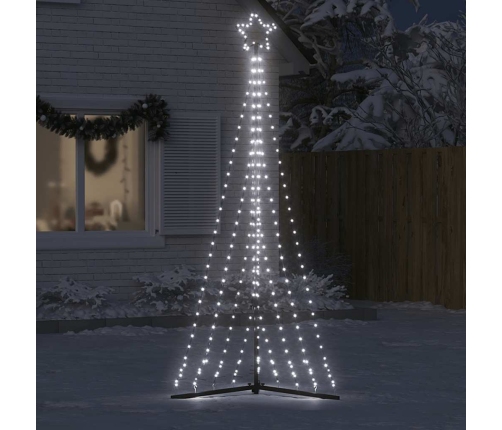 Árbol de Navidad LED 447 LEDs blanco frío 249 cm