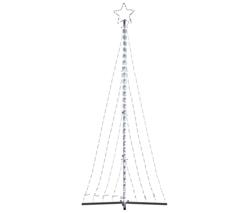 Árbol de Navidad LED 447 LEDs blanco frío 249 cm