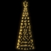 Árbol de Navidad LED 200 LEDs blanco cálido 182 cm