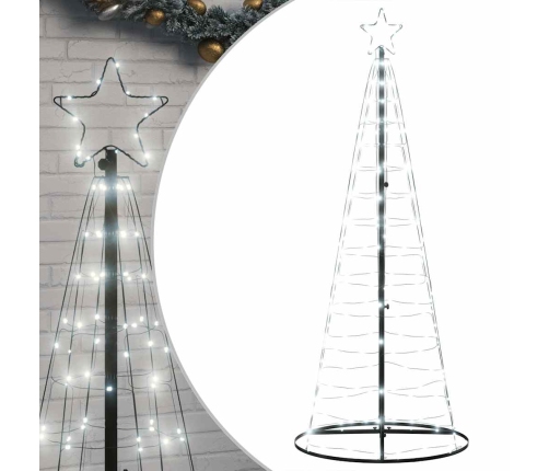 Árbol de Navidad cono de luz 200 LEDs blanco frío 182 cm