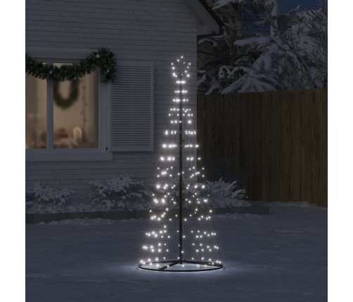 Árbol de Navidad cono de luz 200 LEDs blanco frío 182 cm