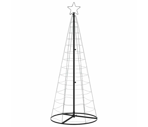 Árbol de Navidad cono de luz 200 LEDs blanco frío 182 cm