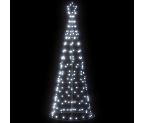 Árbol de Navidad cono de luz 200 LEDs blanco frío 182 cm