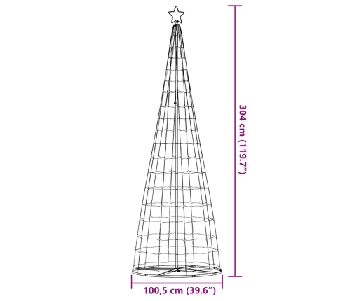 Árbol de Navidad LED 550 LEDs blanco frío 304 cm