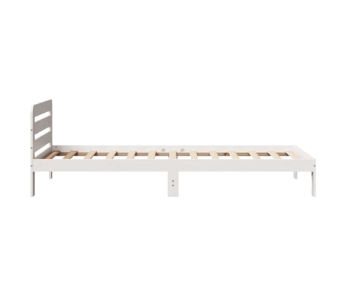 Estructura de cama sin colchón madera de pino blanca 90x200 cm