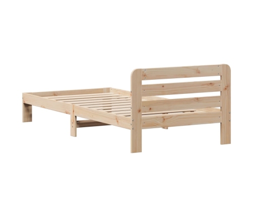 Estructura de cama sin colchón madera maciza de pino 100x200 cm