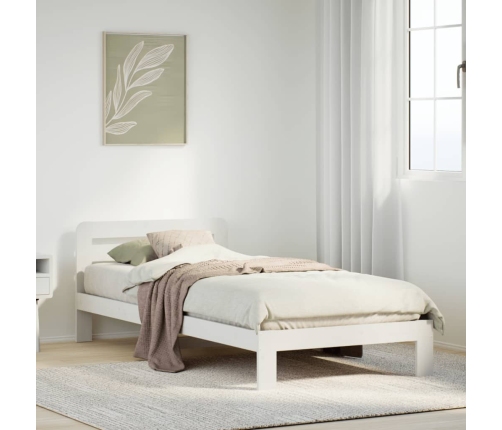 Estructura cama sin colchón madera maciza pino blanca 100x200cm