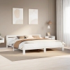 Cama sin colchón madera maciza de pino blanca 180x200 cm