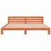 Cama sin colchón madera maciza de pino marrón cera 180x200 cm
