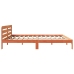 Cama sin colchón madera maciza de pino marrón cera 180x200 cm