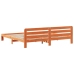Cama sin colchón madera maciza de pino marrón cera 180x200 cm