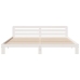 Estructura de cama sin colchón madera maciza blanca 200x200 cm