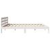 Estructura de cama sin colchón madera maciza blanca 200x200 cm