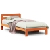 Estructura de cama sin colchón madera maciza marrón 75x190 cm