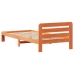 Estructura de cama sin colchón madera maciza marrón 75x190 cm