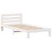 Estructura de cama sin colchón madera maciza blanca 90x190 cm