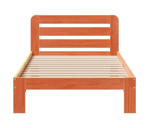Estructura de cama sin colchón madera maciza marrón 90x190 cm