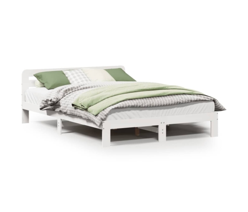 Estructura de cama sin colchón madera de pino blanco 135x190 cm