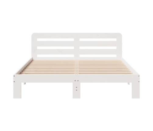 Estructura de cama sin colchón madera de pino blanco 135x190 cm