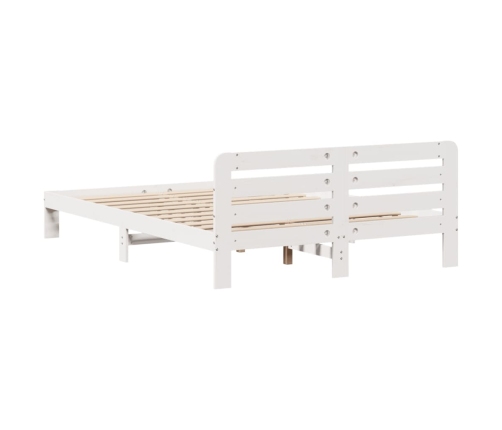 Estructura de cama sin colchón madera de pino blanco 135x190 cm