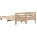 Estructura de cama sin colchón madera maciza de pino 140x190 cm