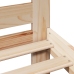 Estructura de cama sin colchón madera maciza de pino 140x190 cm