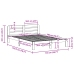 Estructura de cama sin colchón madera maciza de pino 140x190 cm