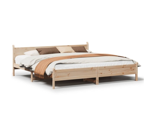 Estructura de cama sin colchón madera maciza de pino 180x200 cm