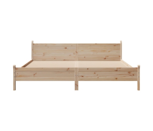 Estructura de cama sin colchón madera maciza de pino 180x200 cm