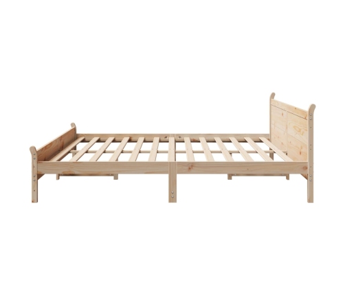 Estructura de cama sin colchón madera maciza de pino 180x200 cm