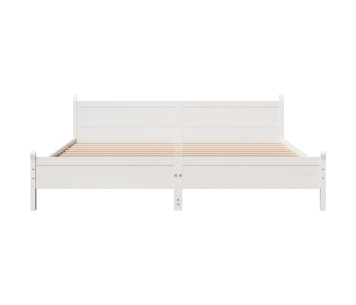 Cama sin colchón madera maciza de pino blanca 180x200 cm