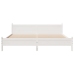 Cama sin colchón madera maciza de pino blanca 180x200 cm