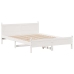 Estructura de cama sin colchón madera de pino blanca 150x200 cm