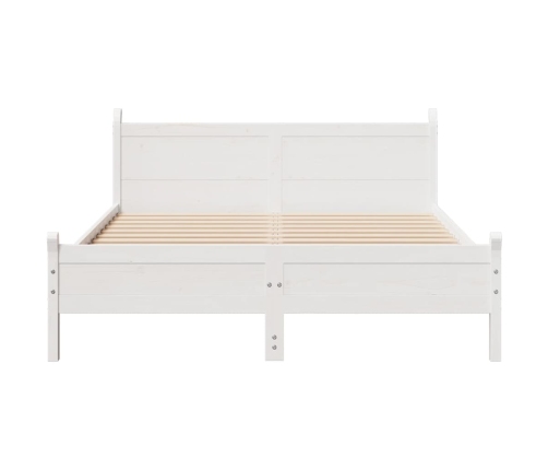 Estructura de cama sin colchón madera de pino blanca 150x200 cm