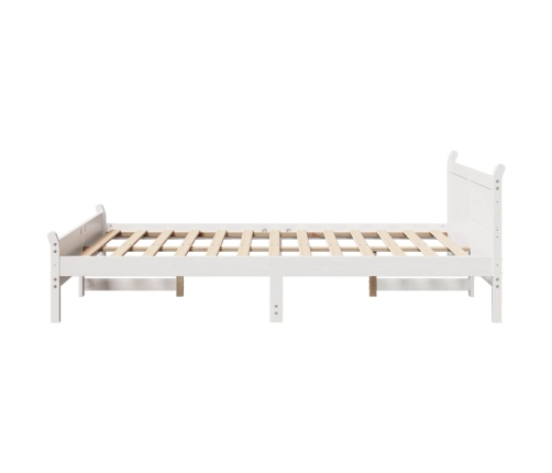 Estructura de cama sin colchón madera de pino blanca 120x200 cm