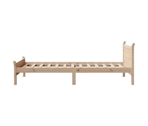 Estructura de cama sin colchón madera maciza de pino 100x200 cm