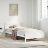 Estructura cama sin colchón madera maciza pino blanca 100x200cm