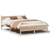 Estructura de cama sin colchón madera maciza de pino 140x190 cm