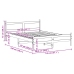 Cama sin colchón madera maciza de pino marrón cera 140x190 cm