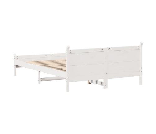 Estructura de cama sin colchón madera de pino blanco 135x190 cm