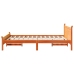 Estructura de cama sin colchón madera maciza marrón 135x190 cm