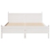 Estructura de cama sin colchón madera maciza blanca 120x190 cm