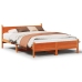 Estructura de cama sin colchón madera maciza marrón 120x190 cm