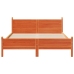 Estructura de cama sin colchón madera maciza marrón 120x190 cm